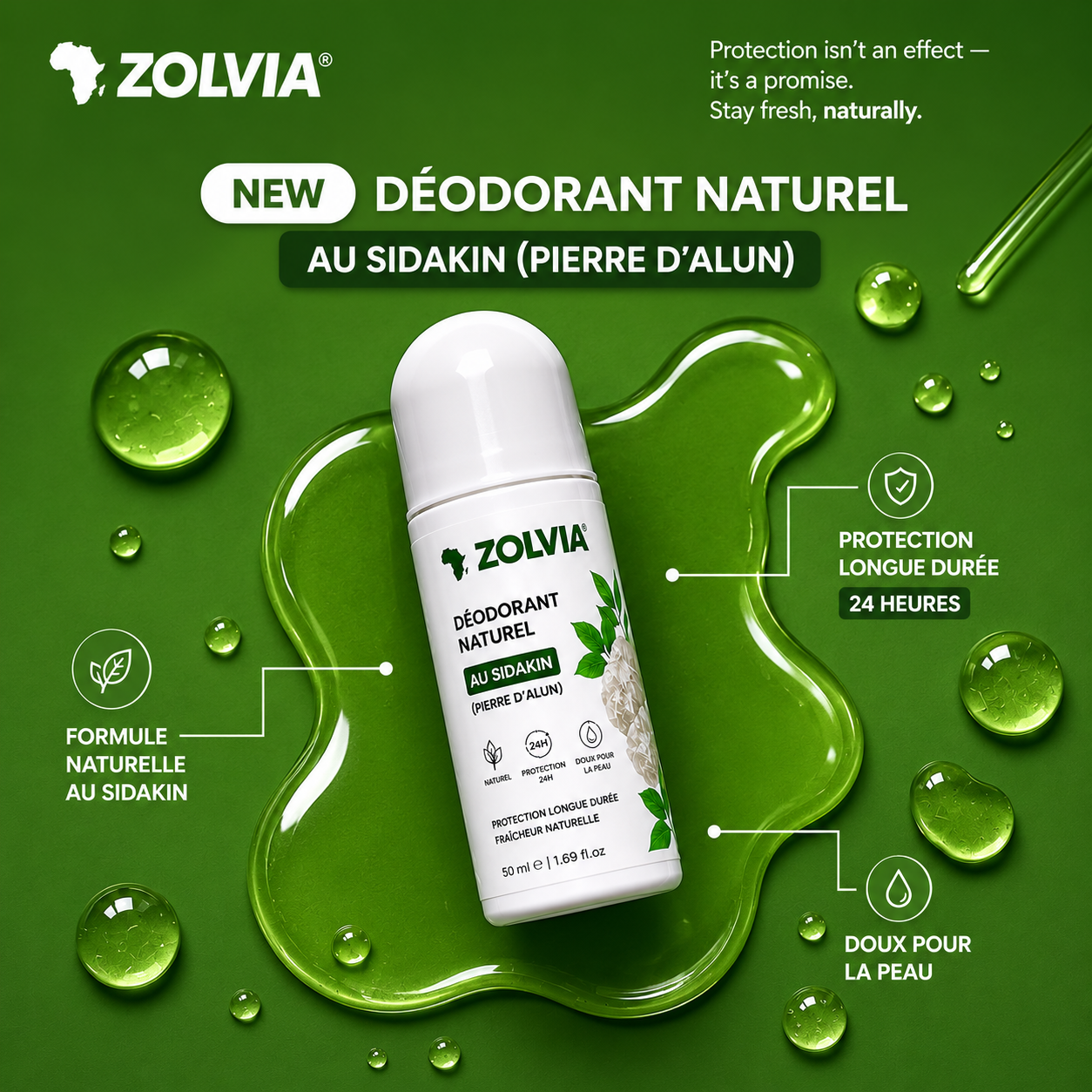 Déodorant naturel à base de Sidakin